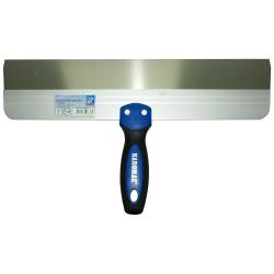 Surface decorative spatula - stainless steel - sheet width 250 mm - aluminum back - soft grip