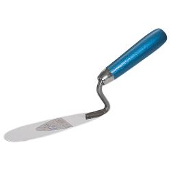 Tongue trowel - S neck - stainless steel - blade length 160 mm - hardwood handle