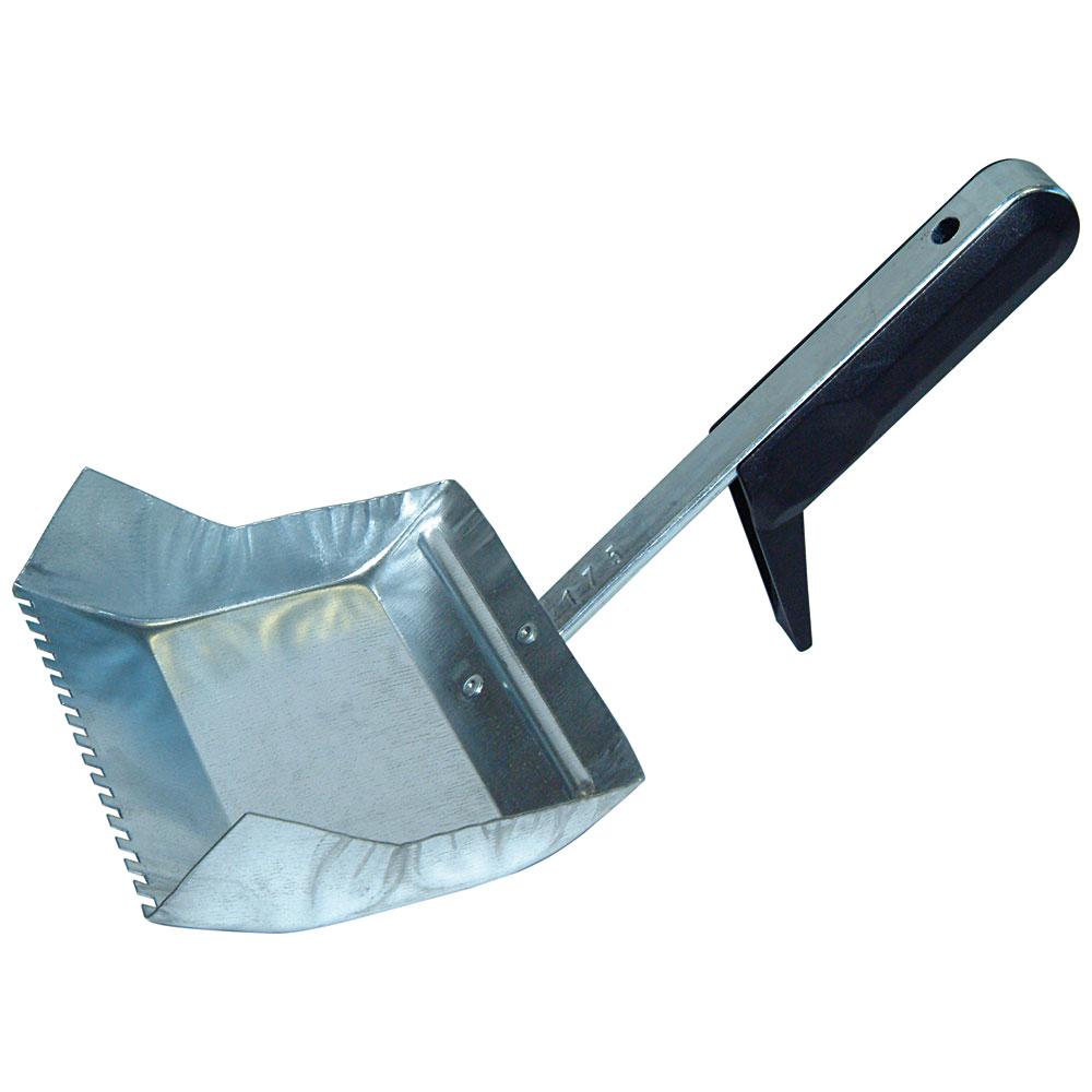 Glue distribution trowel - galvanized steel - sheet width 50 to 235 mm - plastic handle