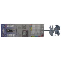 Agitatore a disco - tondo in acciaio zincato - lunghezza 350 mm o 500 mm - diametro 80 mm o 100 mm