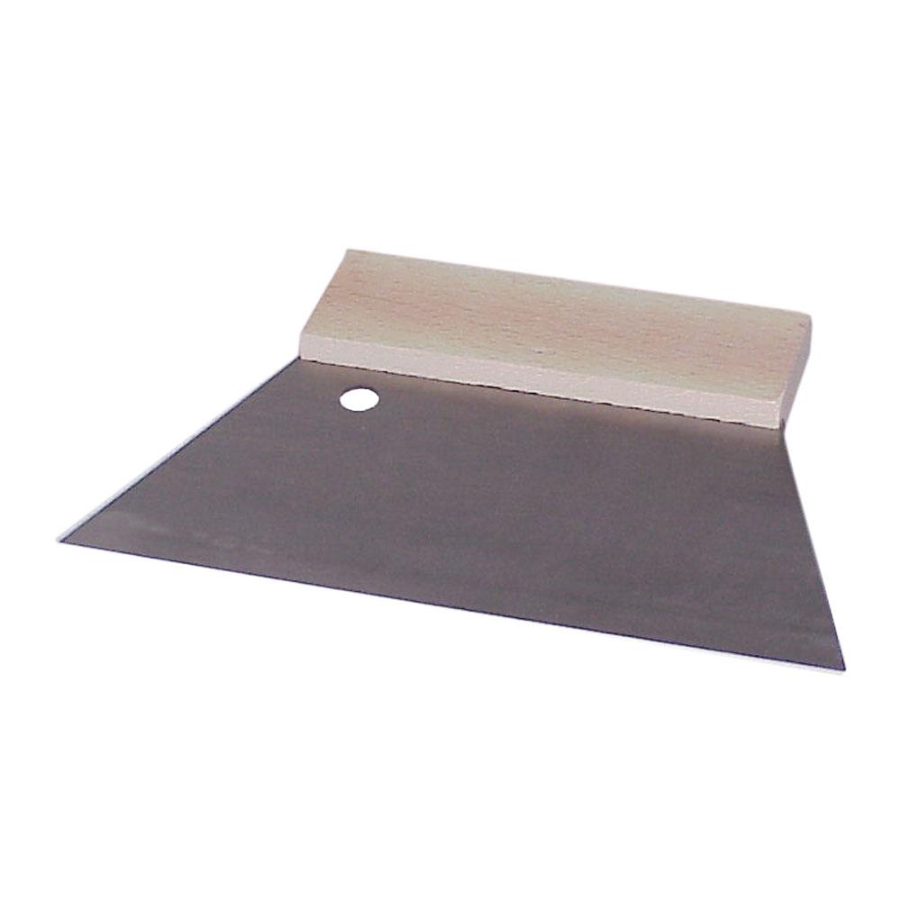 Flat spatula - metal sheet - sheet width 160 to 250 mm - wooden backing