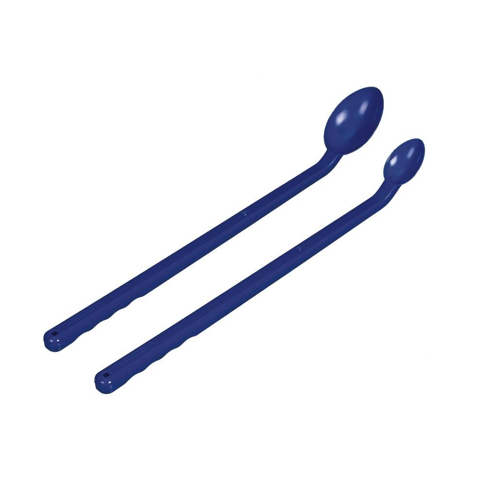 Cucchiaio per alimenti - manico lungo - PS - blu - contenuto 5 ml o 20 ml - sterilizzato e confezionato singolarmente - 10 pezzi - prezzo unitario