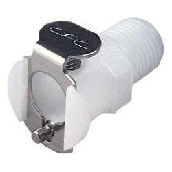 CPC Kupplung - NW 3,2 mm - POM oder PP - Mutterteile - mit Ventil - Schlauchkupplung mit Außengewinde - verschiedene Ausführungen