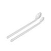 Sample spoon - long handle - disposable - bio-PE - white - individually packed and optionally sterilized - 10 units - price per unit