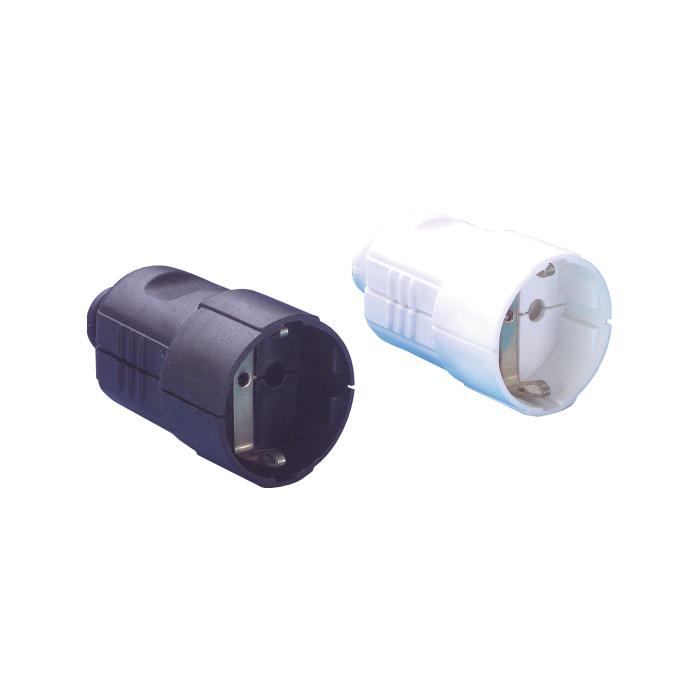 couplage de contact de protection en plastique avec buse - tension nominale de 250 V - Courant nominal 16 A - section de conducteur de 0,75 à 2,5 mm²