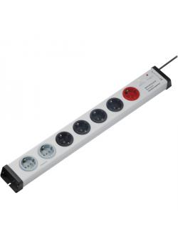 Power strip with master-slave VARIO® LINEA - the 5 + 2-fold - Dimensions (L x W x H) 590 x 74 x 47 mm