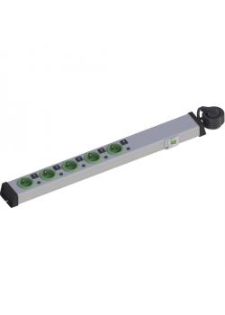 Socket batteri bar VARIO® LINEA - märkspänning 230 V, 50 Hz - märkström 16 A - Mått (L x B x H) 654 x 74 x 47 mm