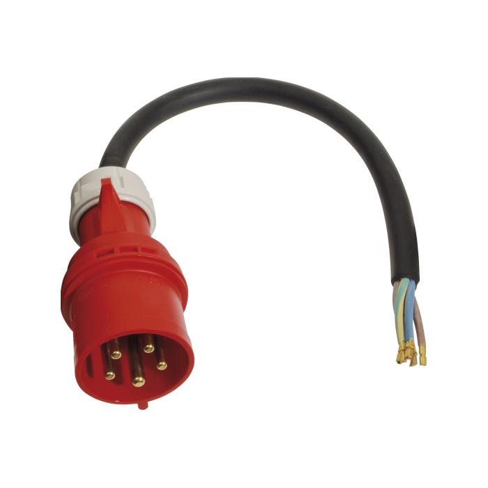 Anslutningskabeln CEE - 5-polig - Spänning 400 V - Nominell ström 16 till 125 A - kabel tvärsnitt 5 G 2,5 mm² till 5 G 35,0 mm - Längd 0,5 m