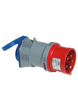 CEE adapter plug - 5 pin - rated voltage 400 V - Nominal current 16 A - coupling 230 V or 400 V - IP 44