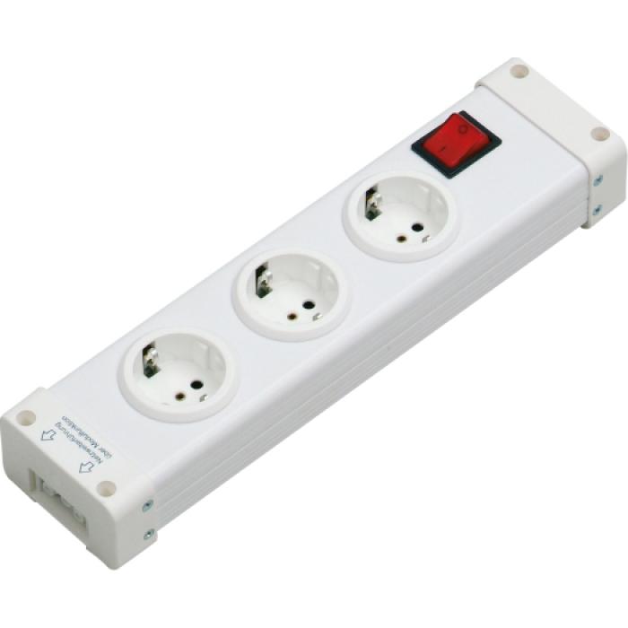 Socket module system VARIO® COMBI - rated voltage 230 V, 50 Hz - rated current 16 A - 1 to 6 gang versions - with and without switch