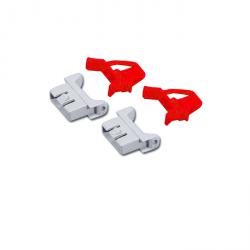 Moschettoni scorrevoli e / cerniere ProfiPlus EuroBox 2 + 2S - colore rosso / grigio - confezione da 2 + 2 - prezzo per confezione