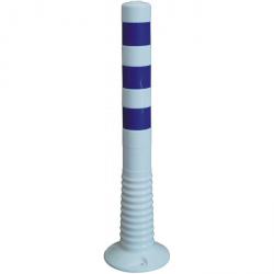 Bollards - Ø 80 mm - hauteur 750 mm - souple - PUR Matériau - blanc / bleu couleur