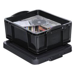 Storage box - with cover - volume 9-84 l - plastic - black