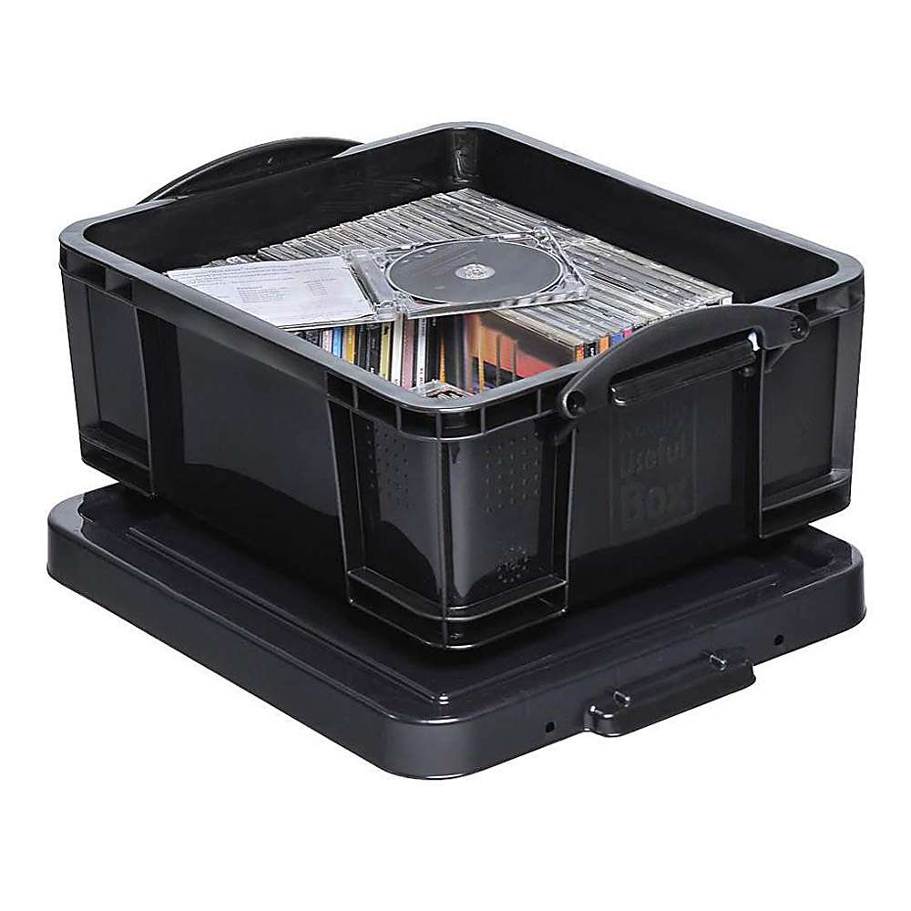 Boîte de rangement - avec couvercle - capacité 9 à 84 l - plastique - noir