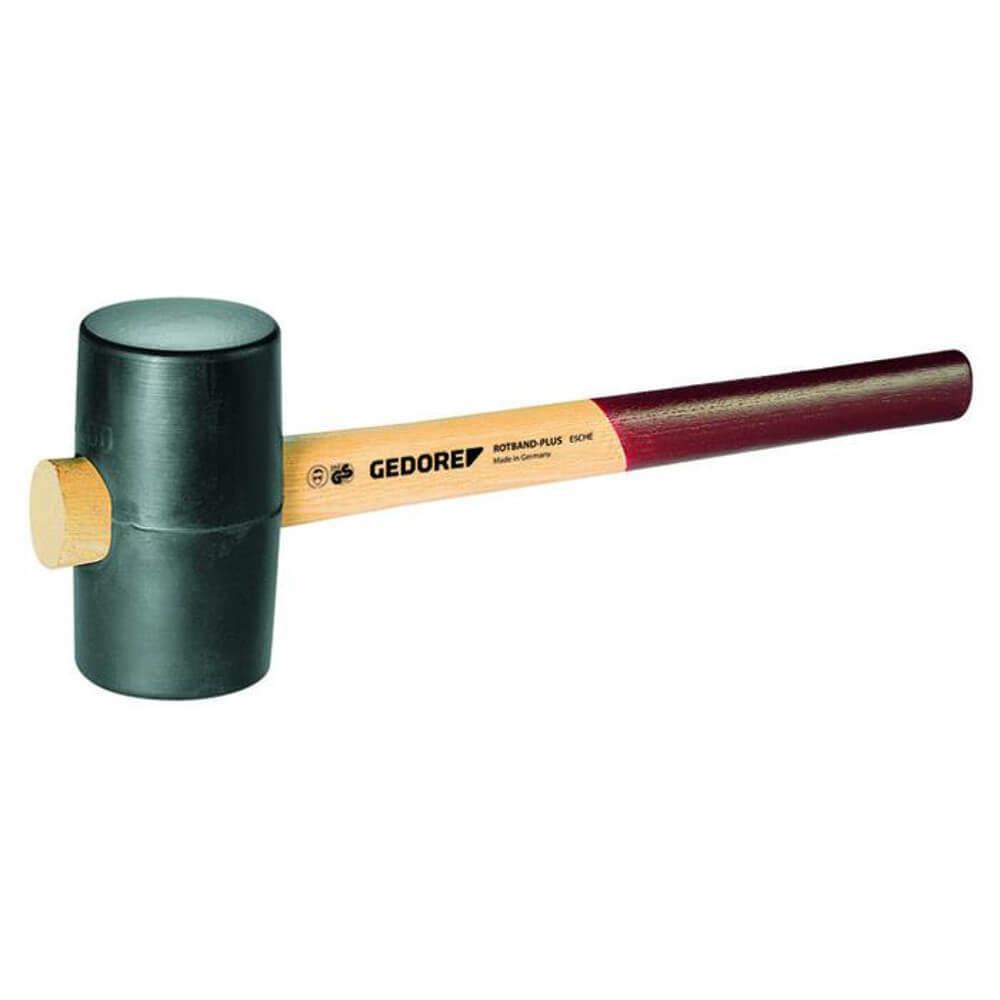 Rubber mallet - hard version - head Ø 40 to 90 mm - head length 80 to 140 mm