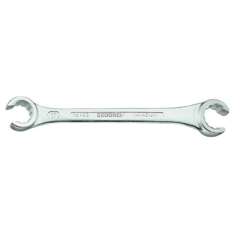 Double ring spanner open - 8 x 10 to 12 x 14 mm with hexagon ring