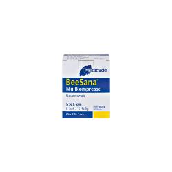 Gazekompress - BeeSana® - simpelthen steril - størrelse 5 x 5 cm - i henhold til EN 140179
