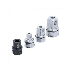 Adaptersatz für Ratschen-Ringschlüssel - Außenvier- und Innensechskant 6,3 bis 12,5 mm - 4teilig