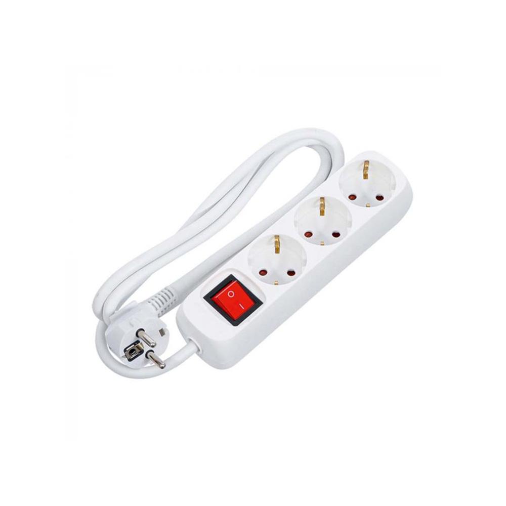 Power strip - 3- or 6-way - with switch - cable length 1.4 m - protection class IP 20