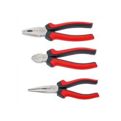 Set of pliers - 1x combination pliers, 1x Swedish side cutter, 1x telephone pliers
