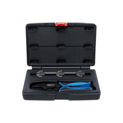 Crimping pliers set - with 3 pairs of jaws - for solar connectors MC3/MC4/Tyco