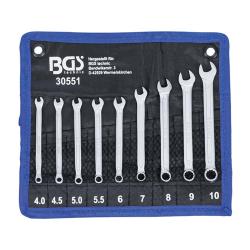 Combination wrench set - Twelve-sided - Width across flats 4 to 10 mm - 9 pcs.