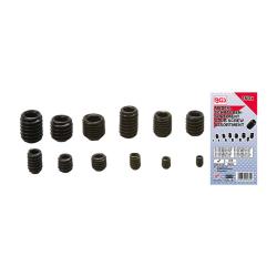 Set of grub screws - for regular and fine threads - inch sizes - 160 pcs.