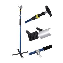 Telescopic support - length 1100 to 1800 mm - with two interchangeable support heads