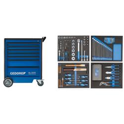 Gedore tool trolley - with 7 drawers - with 147-piece assortment