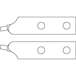 Coppia di punte di ricambio - per pinze di montaggio 8000 J 41-51-61 - angolate