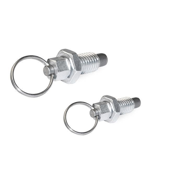 Index Plungers - with pull ring - M 6, M 8 and M 10 - Ø 14, 18 and 24 mm