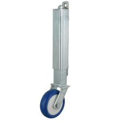 Hjuloppheng - polyuretanhjul RollpurÂ® - kulelager - hjul ˜ 100 mm - høyde 400 mm - lastekapasitet 70 kg