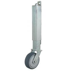 Hjuloppheng - termoplastisk hjul - kulelager - hjul ˜ 100 mm - høyde 400 mm - lastekapasitet 70 kg