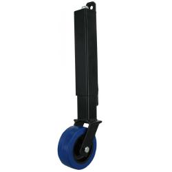 Hjuloppheng - elastisk gummihjul RollasticÂ® - rullelager - hjul Ã˜ - 100 mm - høyde 400 mm - lastekapasitet 70 kg