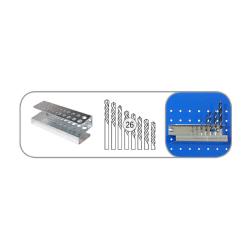 Accessory for perforated walls - rail - galvanized - with 26 holes for tools
