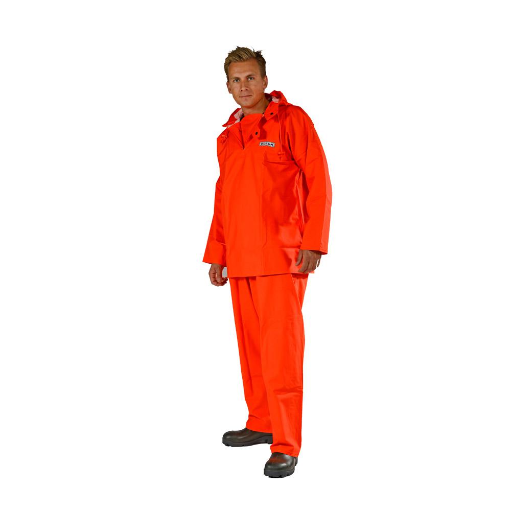 Fisherman Suit - Ocean - with hood and braces - Size S to 5XL - Orange