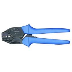 Crimping plier - for insulated connectors - unlockable positive lock - 0.5-6 mm²