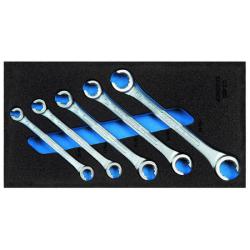 Double Ring Wrench Set - Open - 1/2 in Check Tool Module - SW 8x10-17x19mm