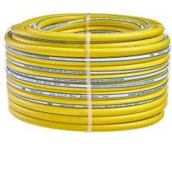 Prime Flex 1" - PVC vattenslang - gul/blå - väggtjocklek 3 mm - pris per rulle - förpackning om 50 m