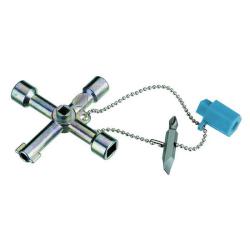 Control cabinet key - universal - with turning bit - dimensions 72 x 72 mm