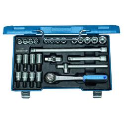 Socket wrench set 3/8 "- 26-piece - hexagon IN-IS-PH profile