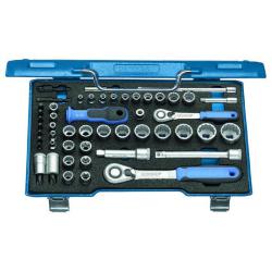 Socket wrench set - 3/8 and 1/4 inch - 50 pieces