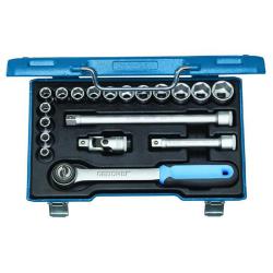 Socket wrench set - drive 1/2 "- 19-piece - 6- / 12-edge UD profile - 8 to 24 mm