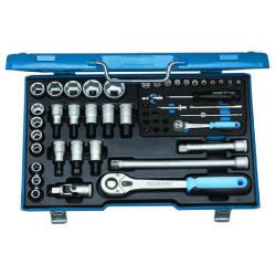 Socket wrench set - drive 1/4 "and 1/2" - 50 pieces - SW 4 to 30 mm