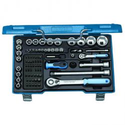 Socket wrench set - Drive 1/4 "and 1/2" - 81-piece