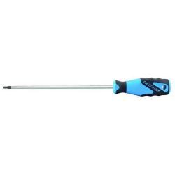 3K screwdriver with ball head - Output size TORX® (inside) T25 - Screw size M4,5-M5 - Wrench size TORX 4,43 mm - Blade length (L2) 100 mm - Length 200 mm - Blade diameter 4,5 mm