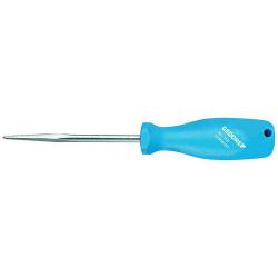Square Awl - blue handle with hanging hole - length 100 mm