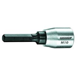 Threading and boring tool for hanger bolts - with hex drive