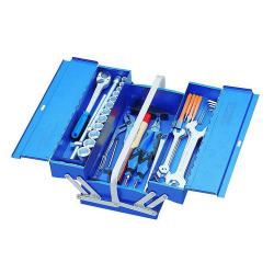 Toolbox with 68-piece tool assortment - three compartments