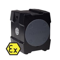 Pompe à membrane pneumatique Verderair VA10 Boîtier PE / PTFE à conductivité pure - max. 27 l / min - 7 bar - conforme à la norme ATEX